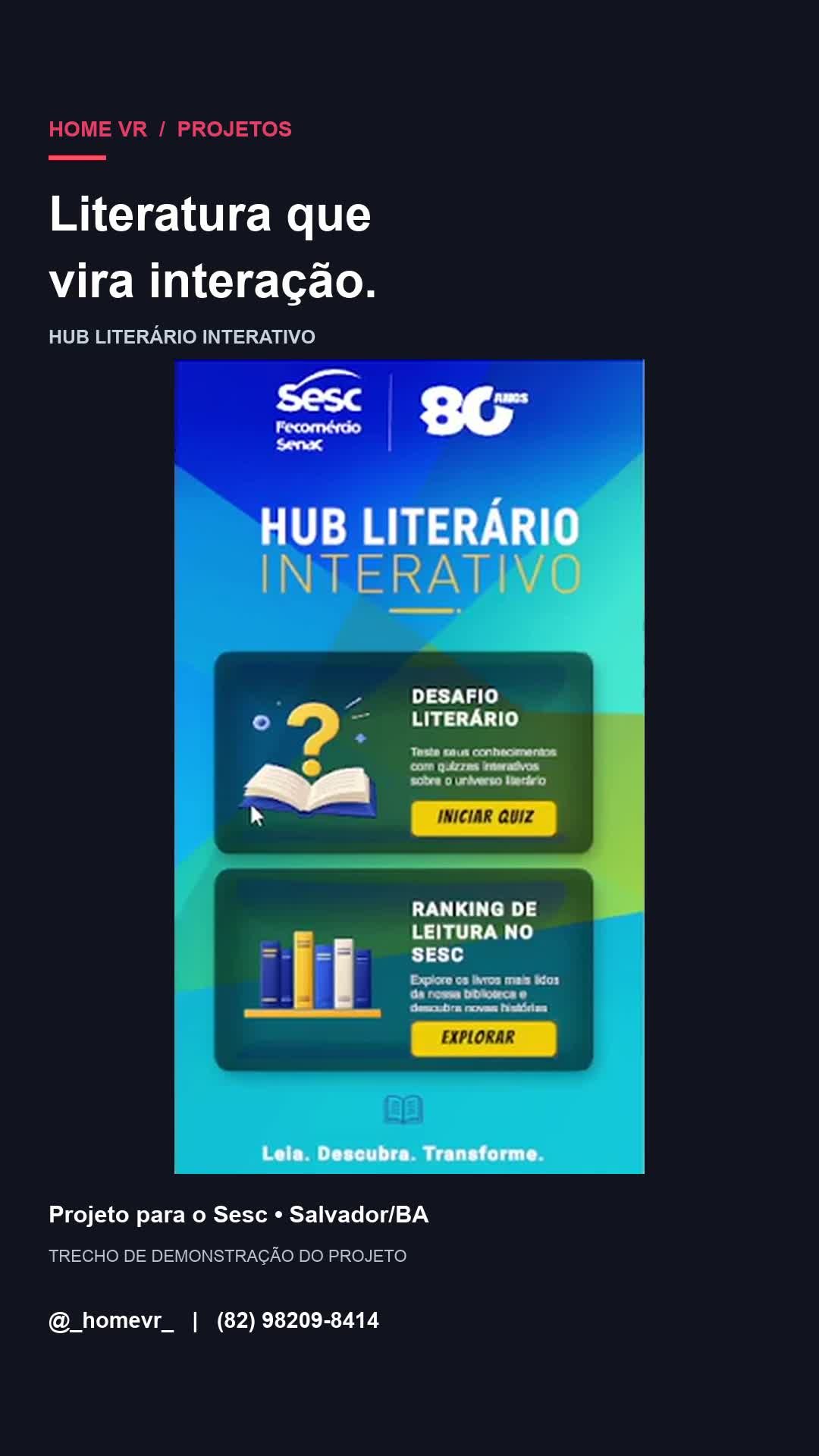 SESC Salvador: literatura que vira interação